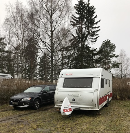 Stellplatz auf dem Glyttinge Camping in Linköping