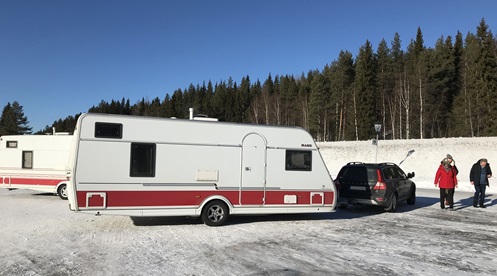 Ankunft am Camping Storforsen